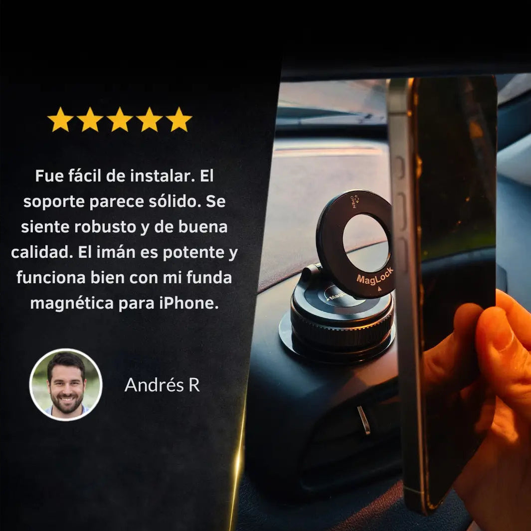 MagLock® | Soporte Magnético 360° con Ventosa de Vacío Ultra Firme