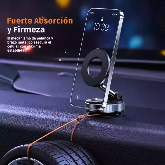 MagLock® | Soporte Magnético 360° con Ventosa de Vacío Ultra Firme